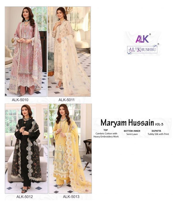 AL KHUSHBU ALK 5010 TO 5013 MARYAM HUSSAIN VOL 3 SUITS