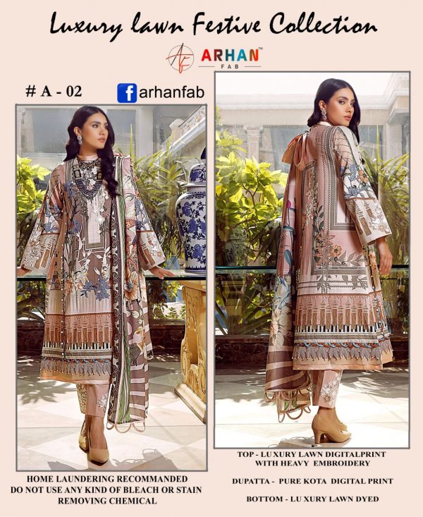 ARHAN FAB A 02 DIGITAL PRINT LAWN COLLECTION