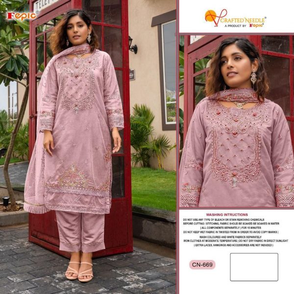 CRAFTED NEEDLE CN 669 SALWAR SUITS BY FEPIC