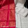 DESIGNER BEAUTIFUL CHIKANKARI WITH BANARASI SUITS