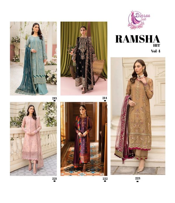 DINSAA SUIT RAMSHA HIT VOL 4 PAKISTANI SUITS