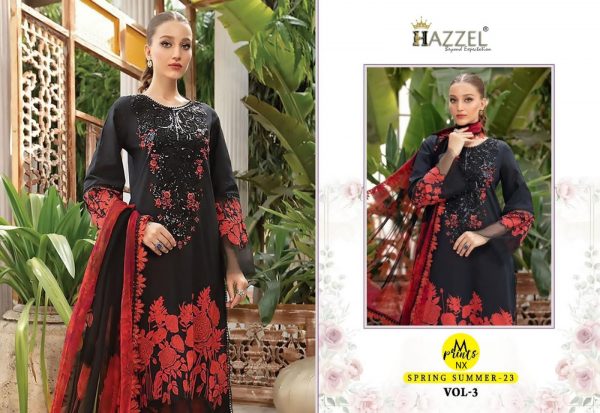 HAZZEL 3001 M PRINTS 23 VOL 3 PAKISTANI SUITS