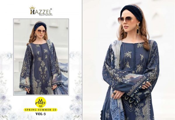 HAZZEL 3002 M PRINTS 23 VOL 3 PAKISTANI SUITS