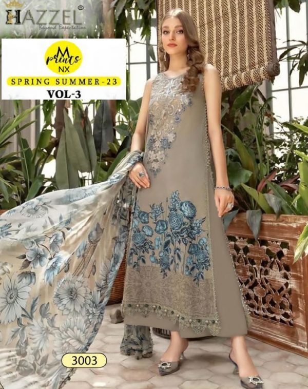 HAZZEL 3003 M PRINTS 23 VOL 3 PAKISTANI SUITS