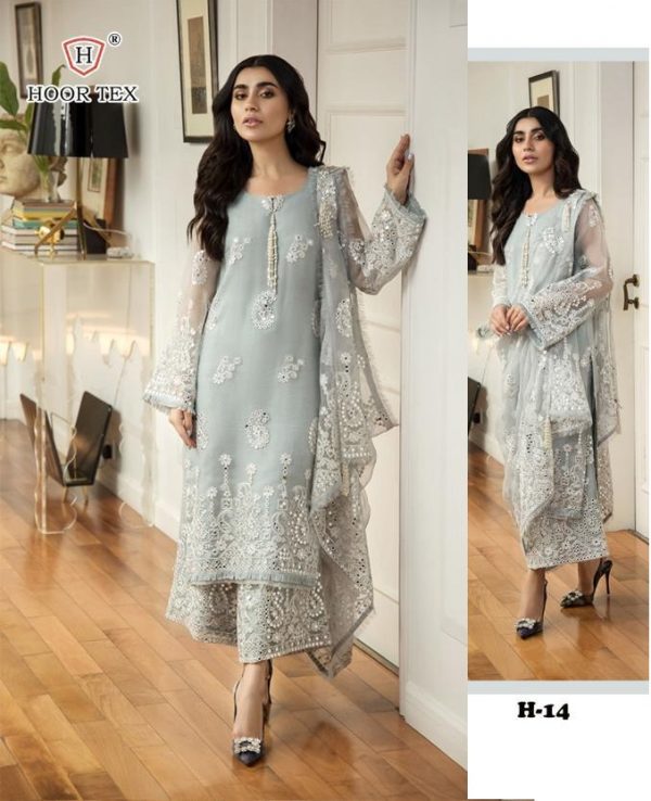 HOOR TEX H 14 PAKISTANI SUITS WHOLESALE