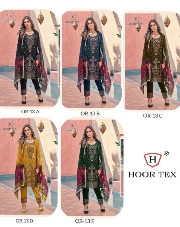 HOOR TEX OR 13 A TO E PAKISTANI SUITS IN INDIA