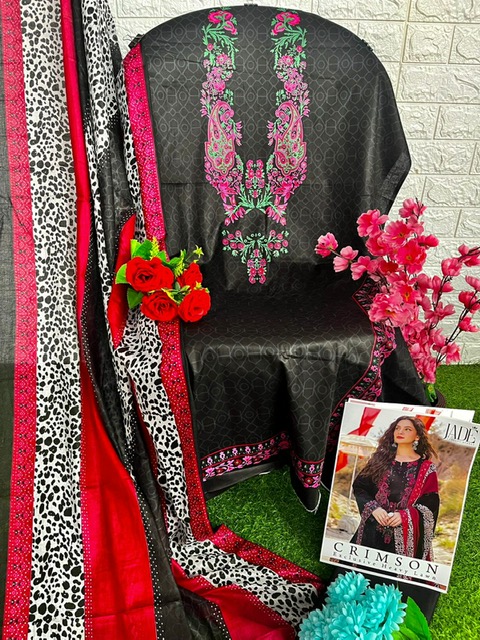 JADE CRIMSON LAWN SALWAR KAMEEZ IN INDIA