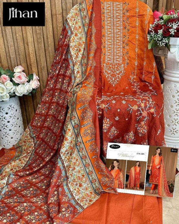 JIHAN 3251 SAHNAZ SELF PAKISTANI SUITS WHOLESALE