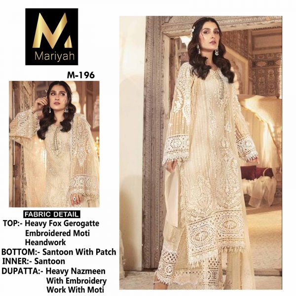 MARIYAH DESIGNER M 196 PAKISTANI SUITS