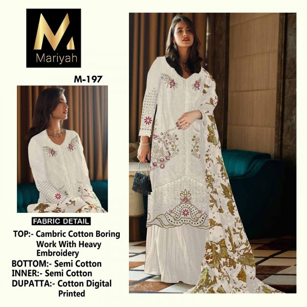 MARIYAH DESIGNER M 197 PAKISTANI SUITS