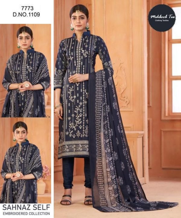 MEHBOOB TEX 1109 SAHNAZ SELF SALWAR SUITS