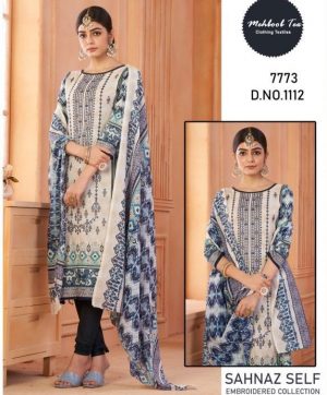 MEHBOOB TEX 1112 SAHNAZ SELF PAKISTANI SUITS