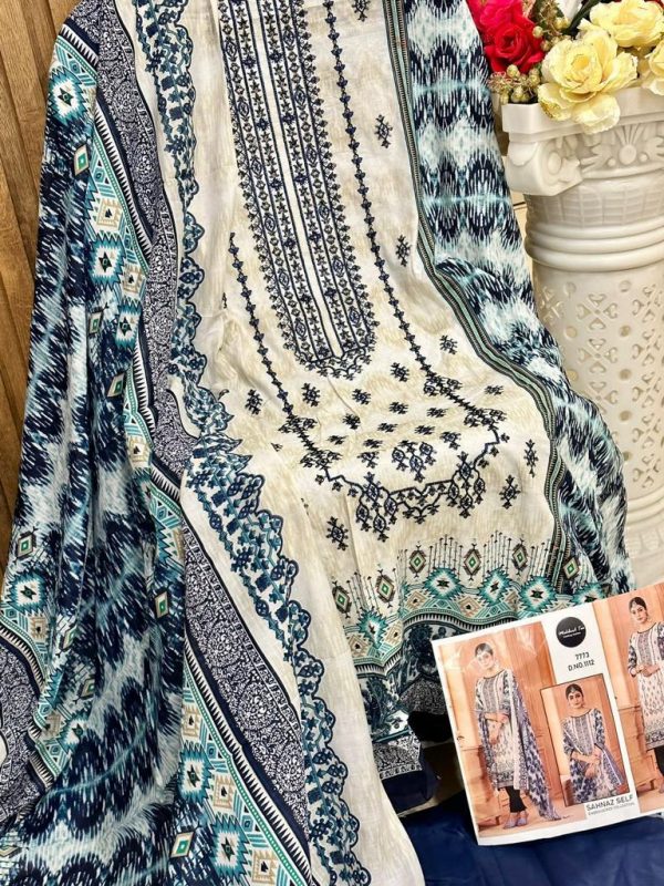 MEHBOOB TEX 1112 SAHNAZ SELF PAKISTANI SUITS