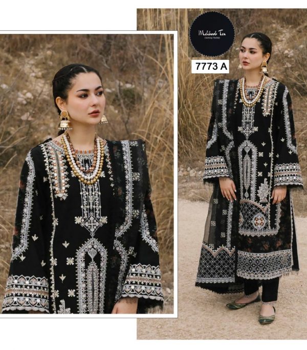 MEHBOOB TEX 7773 A QALAMKAR SALWAR SUITS