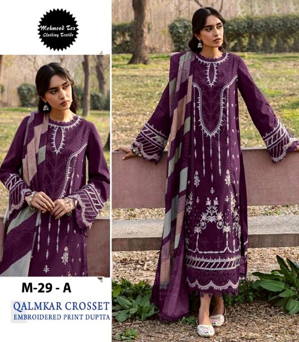 MEHMOOD TEX M 29 A QALAMKAR CROSSET SUITS