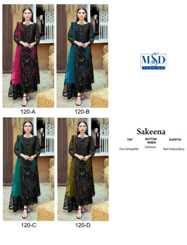 MSD FASHION 120 SAKEENA SERIES PAKISTANI SUITS