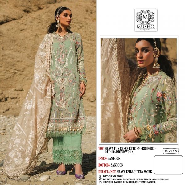 MUSHQ M 243 A PAKISTANI SUITS IN INDIA