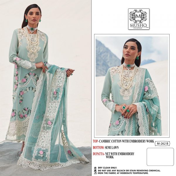 MUSHQ M 262 B PAKISTANI SUITS MANUFACTURER