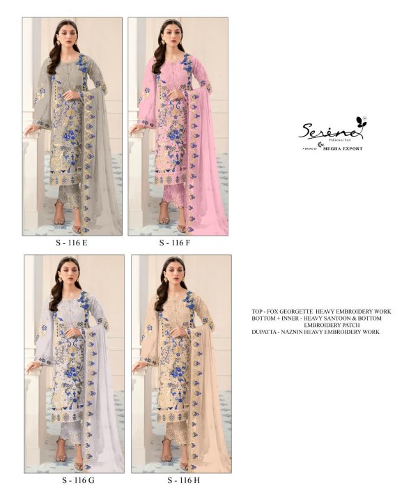 SERINE S 116 E TO H PAKISTANI SUITS IN INDIA