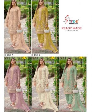 SHREE FABS R 1135 A TO E READYMADE SUITS WHOLESALE