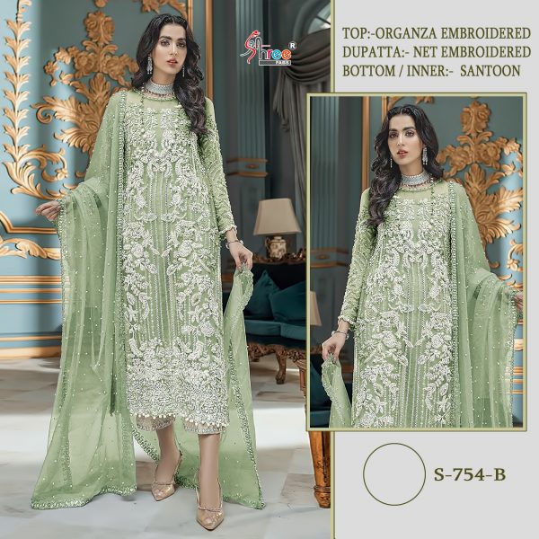 SHREE FABS S 754 B PAKISTANI SUITS IN INDIA