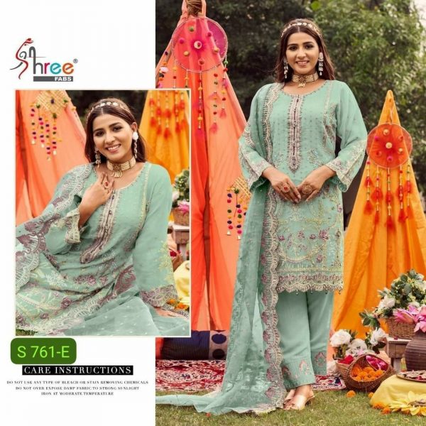 SHREE FABS S 761 E PAKISTANI SUITS WHOLESALE