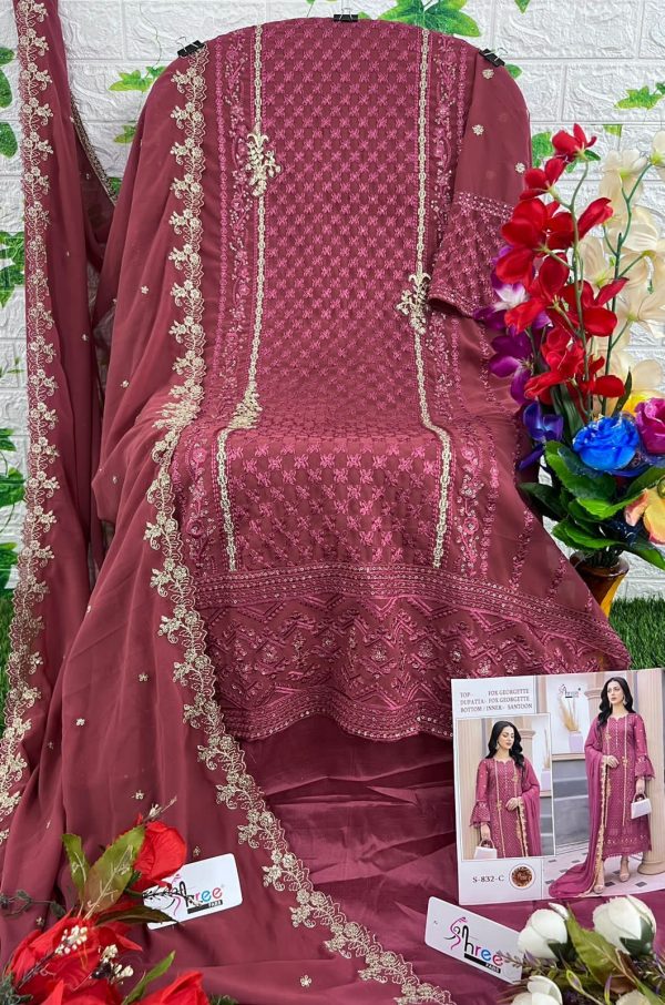 SHREE FABS S 832 C PAKISTANI SUITS WHOLESALE