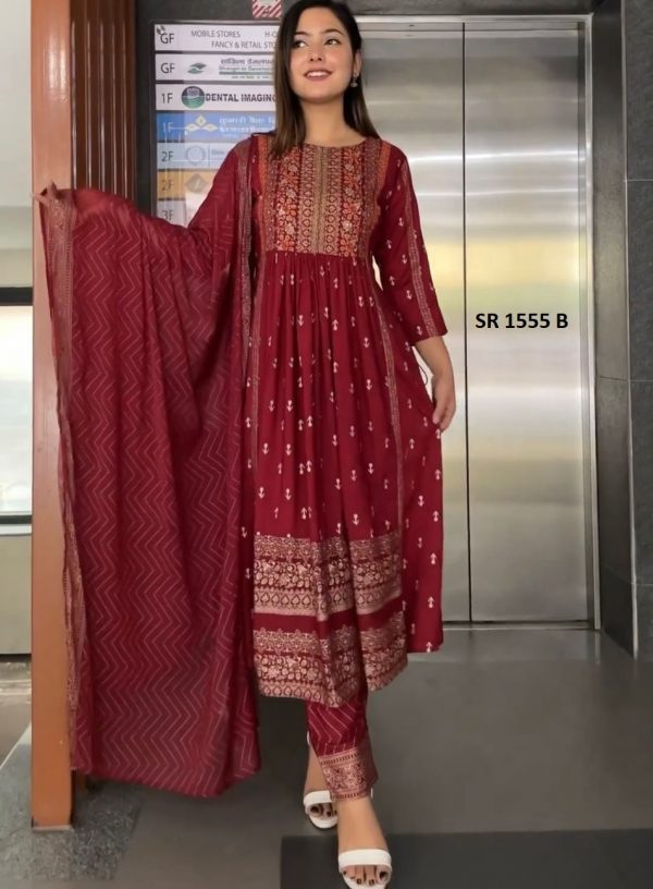 SHREE HARI SR 1555 B DESIGNER SUITS MANUFACTURER