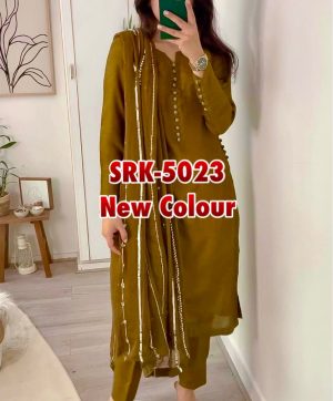 SHREE HARI SRK 5023 E YELLOW DESIGNER SUITS WHOLESALE