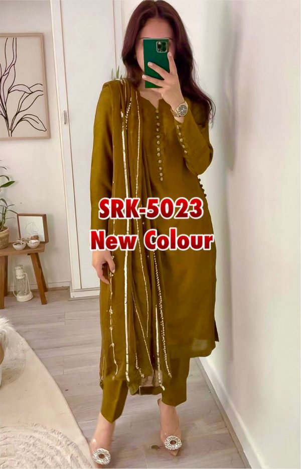 SHREE HARI SRK 5023 E YELLOW DESIGNER SUITS WHOLESALE