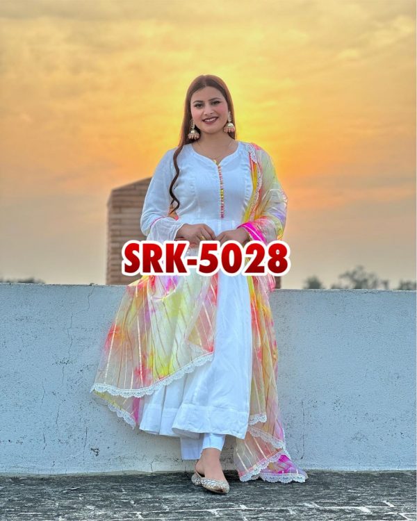 SHREE HARI SRK 5028 DESIGNER WHITE GOWN