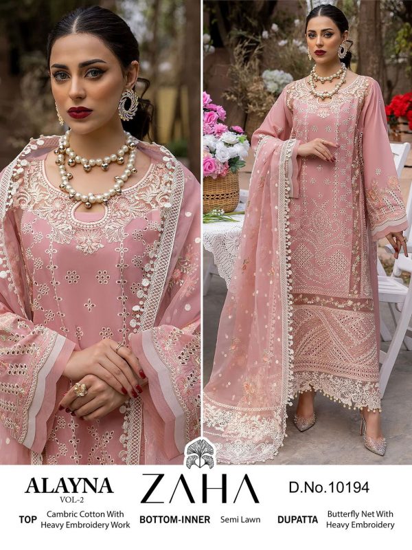 ZAHA 10192 TO 10195 ALAYNA VOL 2 PAKISTANI SUITS