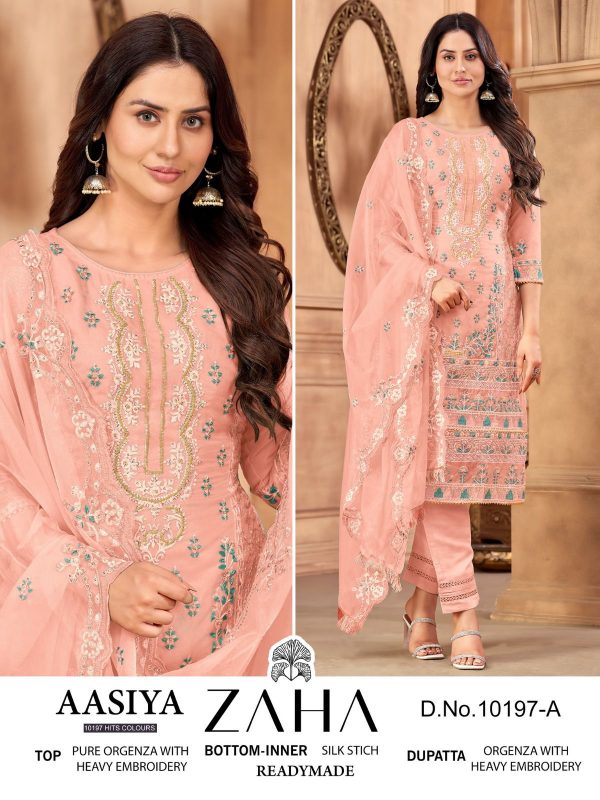 ZAHA 10197 A AASIYA VOL 1 READYMADE SALWAR SUITS