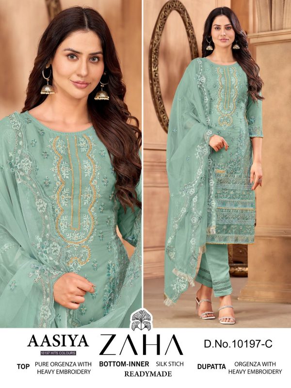 ZAHA 10197 C AASIYA VOL 1 READYMADE SALWAR SUITS