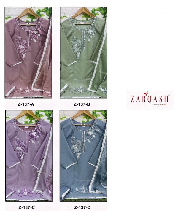 ZARQASH Z 137 A TO D READYMADE TUNIC WHOLESALE