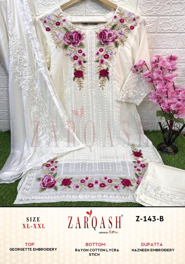 ZARQASH Z 143 B READYMADE SUITS WHOLESALE