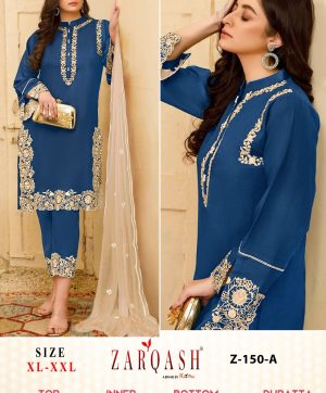 ZARQASH Z 150 A READYMADE PAKISTANI SUITS