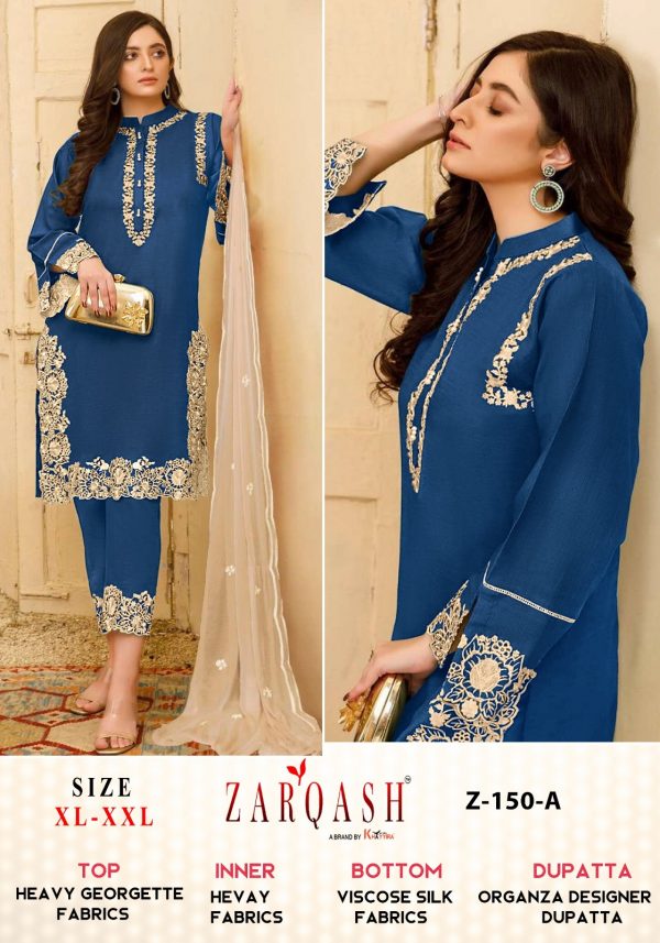 ZARQASH Z 150 A READYMADE PAKISTANI SUITS