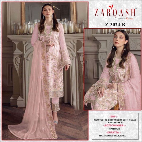 ZARQASH Z 3024 A TO D PAKISTANI SUITS