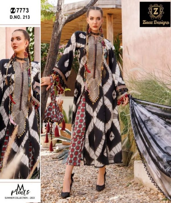 ZIAAZ DESIGNS 213 M PRINTS PAKISTANI SUITS