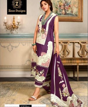 ZIAAZ DESIGNS 7773 I CRIMSON RAMA SALWAR SUITS