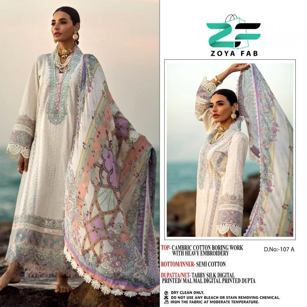 ZOYA FAB 107 A PAKISTANI SUITS MANUFACTURER