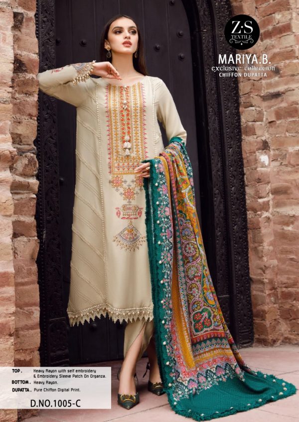 ZS TEXTILE 1005 C PAKISTANI SUITS IN INDIA