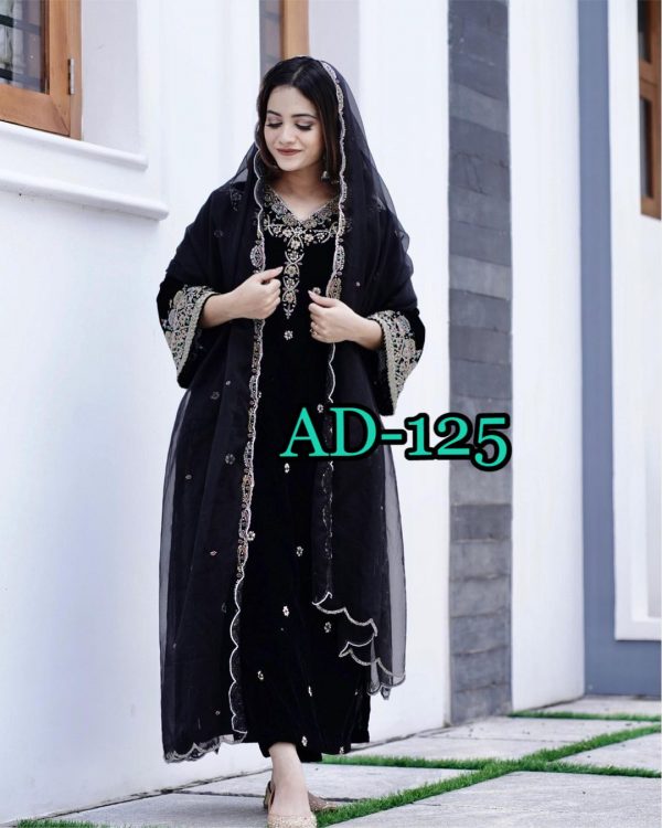 AAROHI DESIGNER AD 125 VELVET SUITS COLECTION