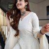 AD 1090 A CHIKANKARI GOWN MANUFACTURER