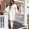 AD CHIKANKARI DESIGNER KURTI PANT COLLECTION