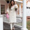 AD CHIKANKARI DESIGNER KURTI PANT COLLECTION