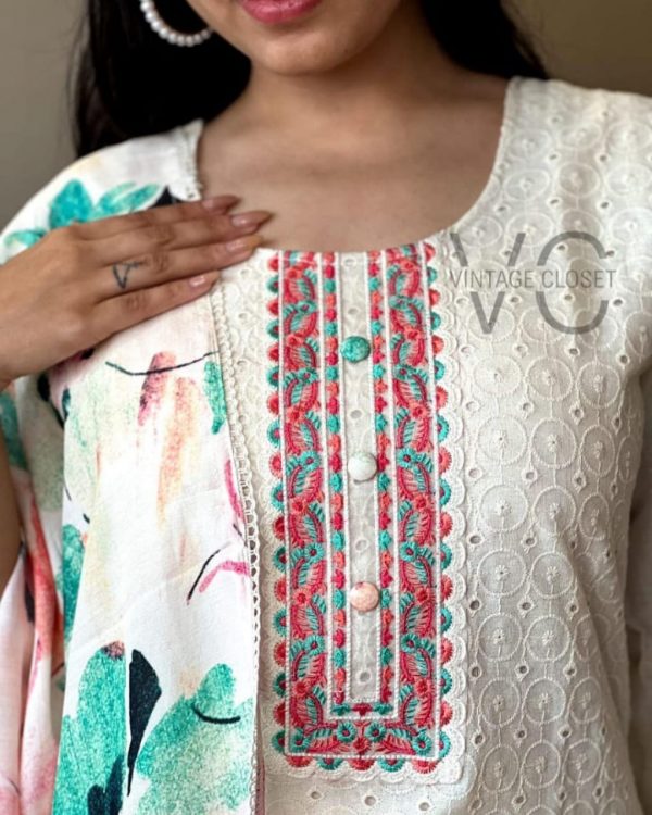 AD CHIKANKARI EMBROIDERY READYMADE SUITS