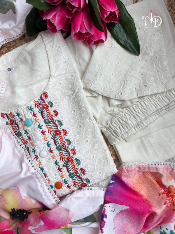 AD CHIKANKARI EMBROIDERY READYMADE SUITS