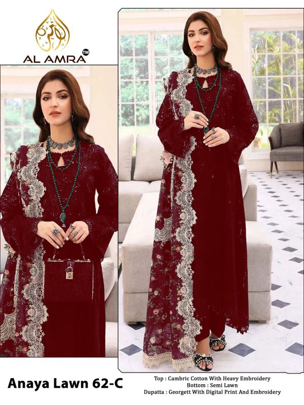 AL AMRA ANAYA LAWN 62 C PAKISTANI SUITS